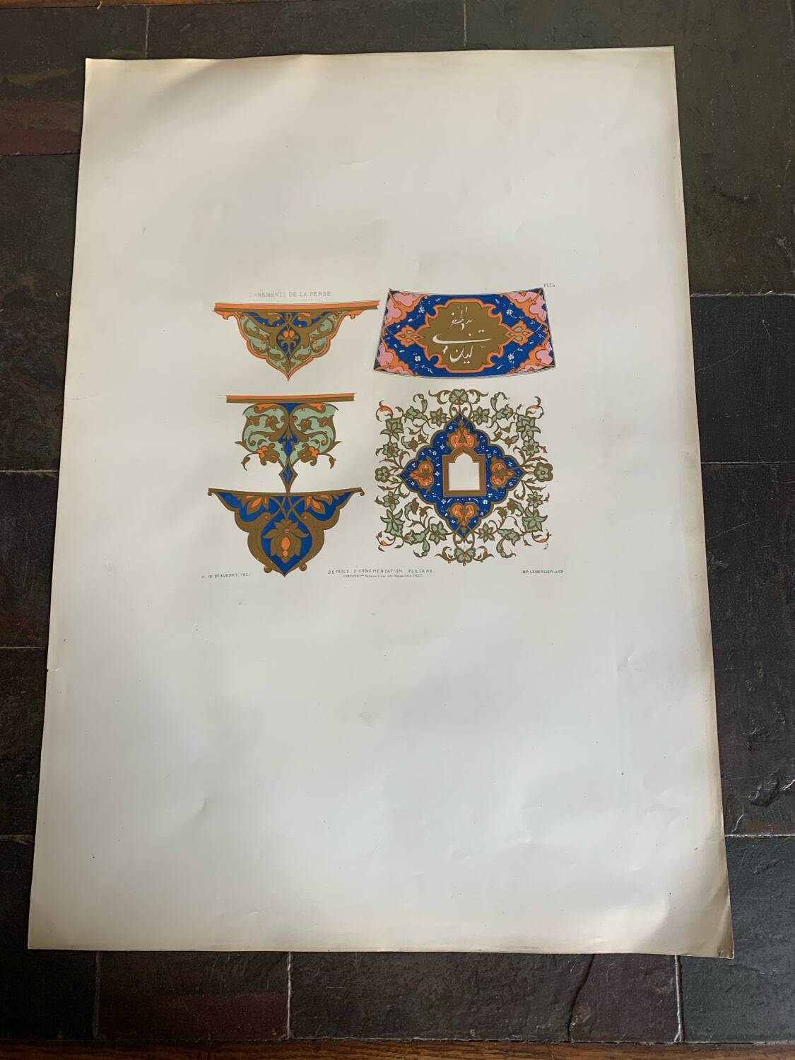 Ancient Oriental Lithography - Ornaments of Persia