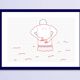 Illustration A4 naiade no. 3/8 bretagne baigneuse mer