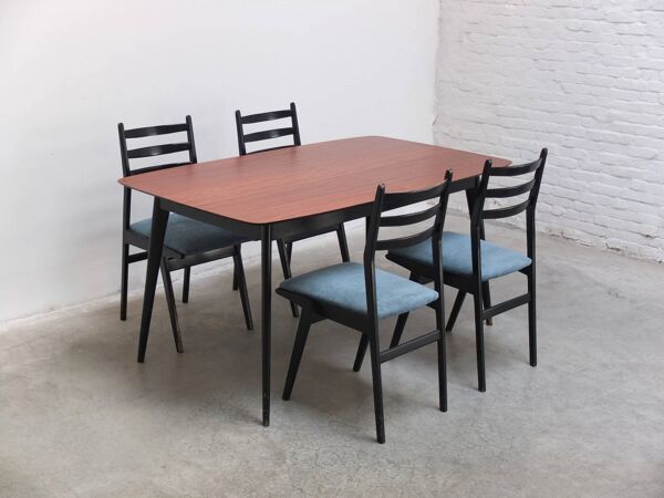 Table à manger extensible par Alfred Hendrickx pour Belform, années 1950.