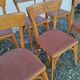 Set of  8 chairs bistro bar kitchen wood