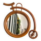Vintage rattan mirror bike