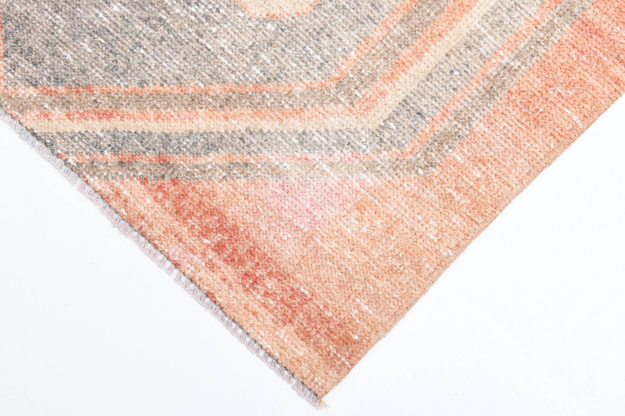 3x12 Pale Red & Brown Antique Vintage Runner Rug, 83x383Cm