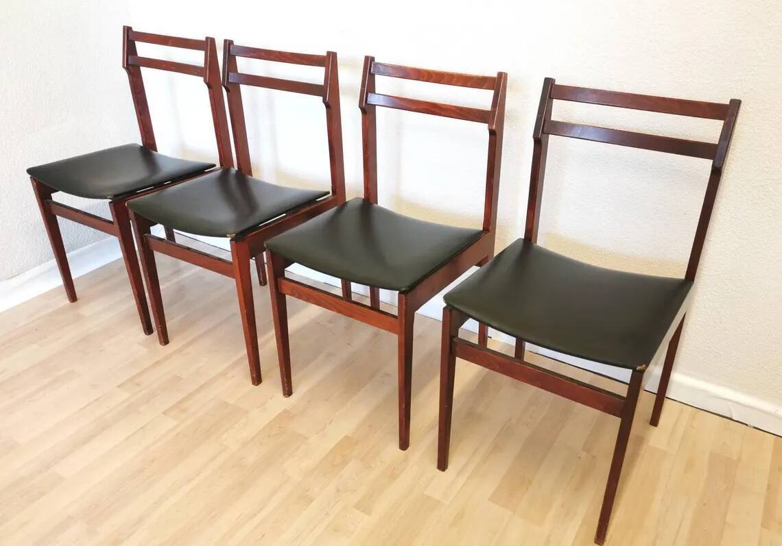 Vintage STOL Kamnik Dining Chairs: 1970s Scandinavian Modern, Set of 4