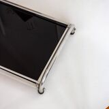 Plateau en aluminium et verre, Italie, Années 50/60