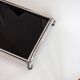 Aluminum and glass tray, Italy, 1950s/1960s