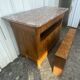 Commode Louis-Philippe en ronce de noyer avec marbre rosé – XIXe siècle