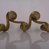 Large Brutalist Bronze Candleholder by Michael Harjes, 1960s