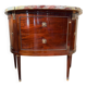 Louis XVI half-moon commode in mahogany and marble