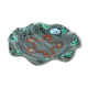 Multicolored earthenware dish