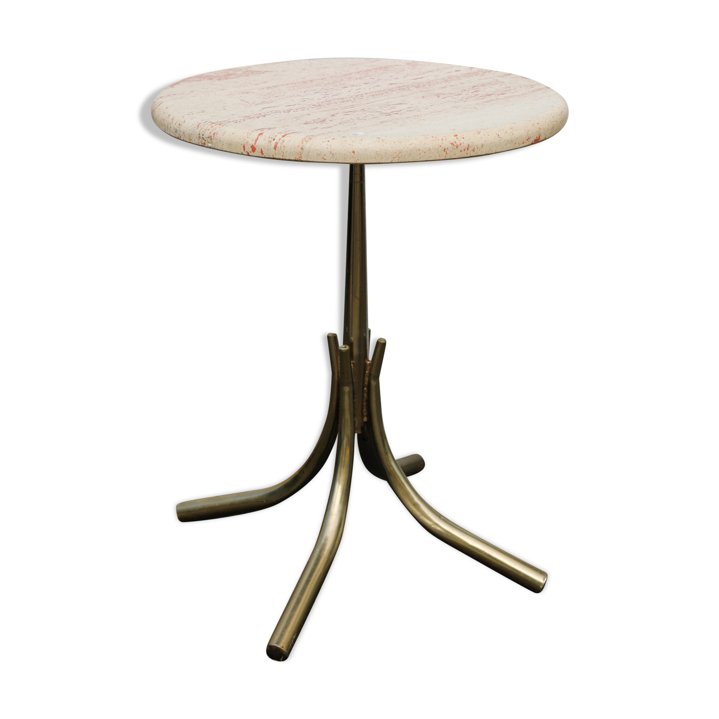 Marbled pink granite bistro table