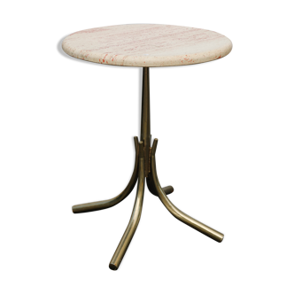 Marbled pink granite bistro table