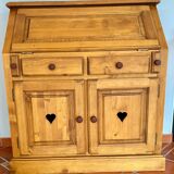 Bureau secrétaire en pin savoyarde