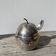 English silver plated apple sugar bowl