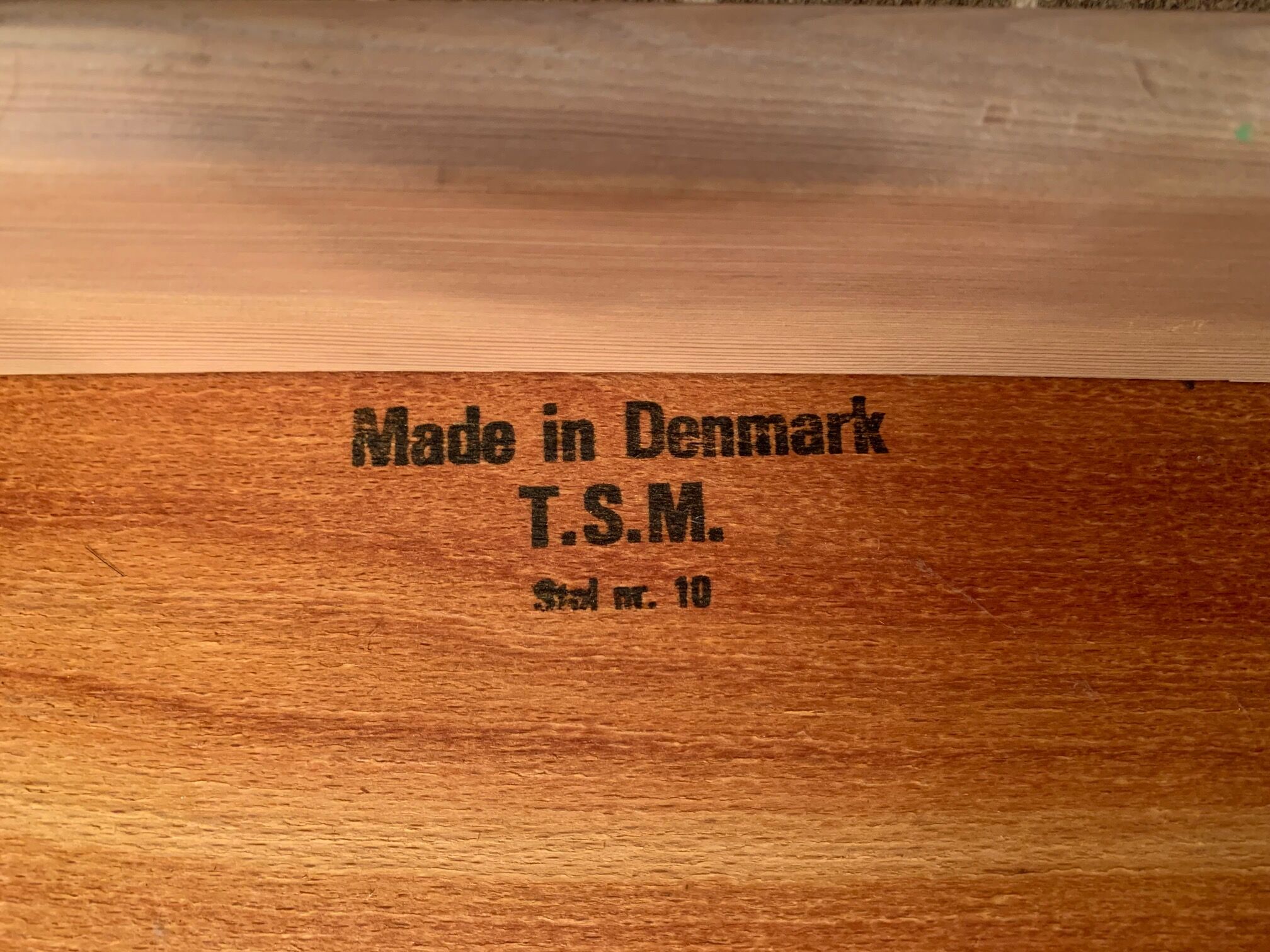 Set of five Thorsø Stolefabrik chairs, Denmark, 1970s.