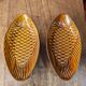Pair of vintage Polish ceramic fish platters