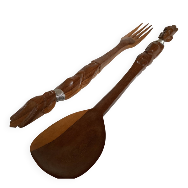 Grands couverts en bois africain