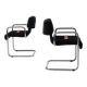 Pair of velvet and metal chairs, Guido Faleschini, 1970s