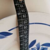 Creil et Montereau round serving dish, blue flower motif