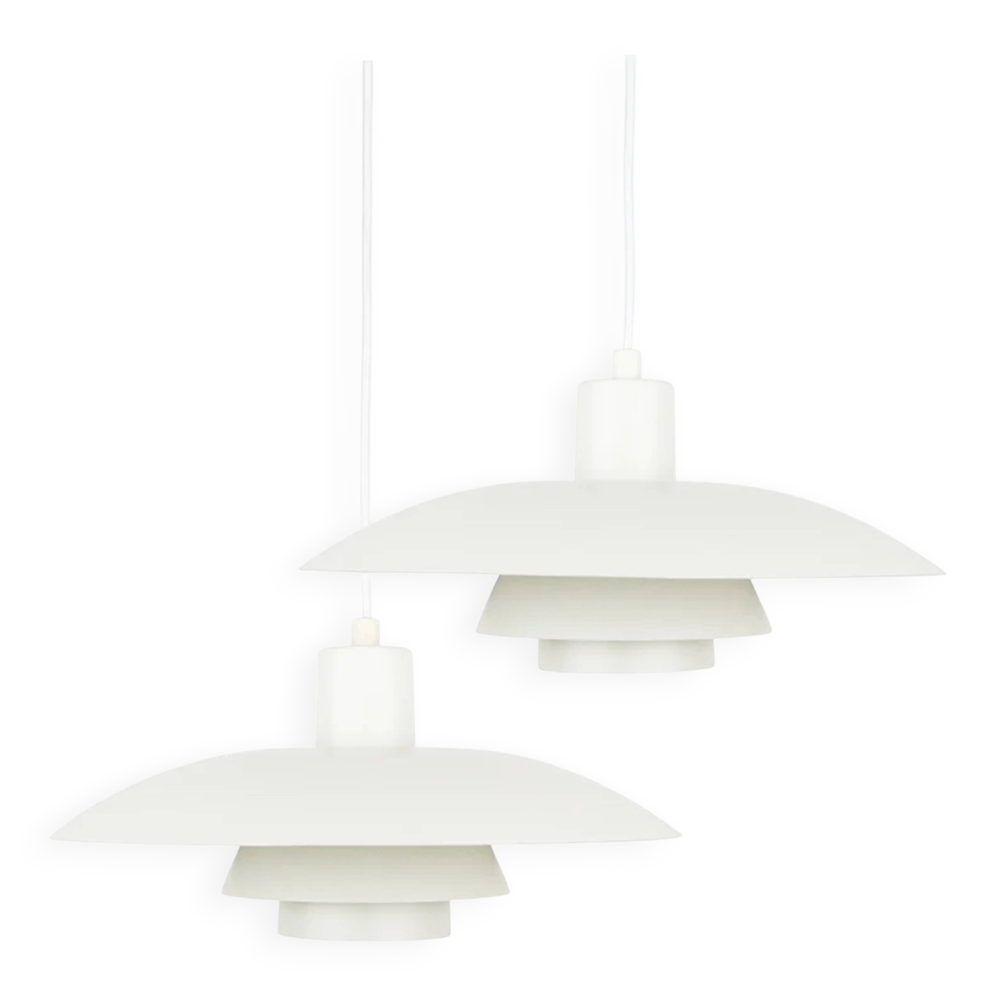 Paire de 2 suspensions vintage danoises par Poul Henningsen, Louis Poulsen