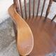 Rocking chair vintage années 50 foncé accoudoirs courbé