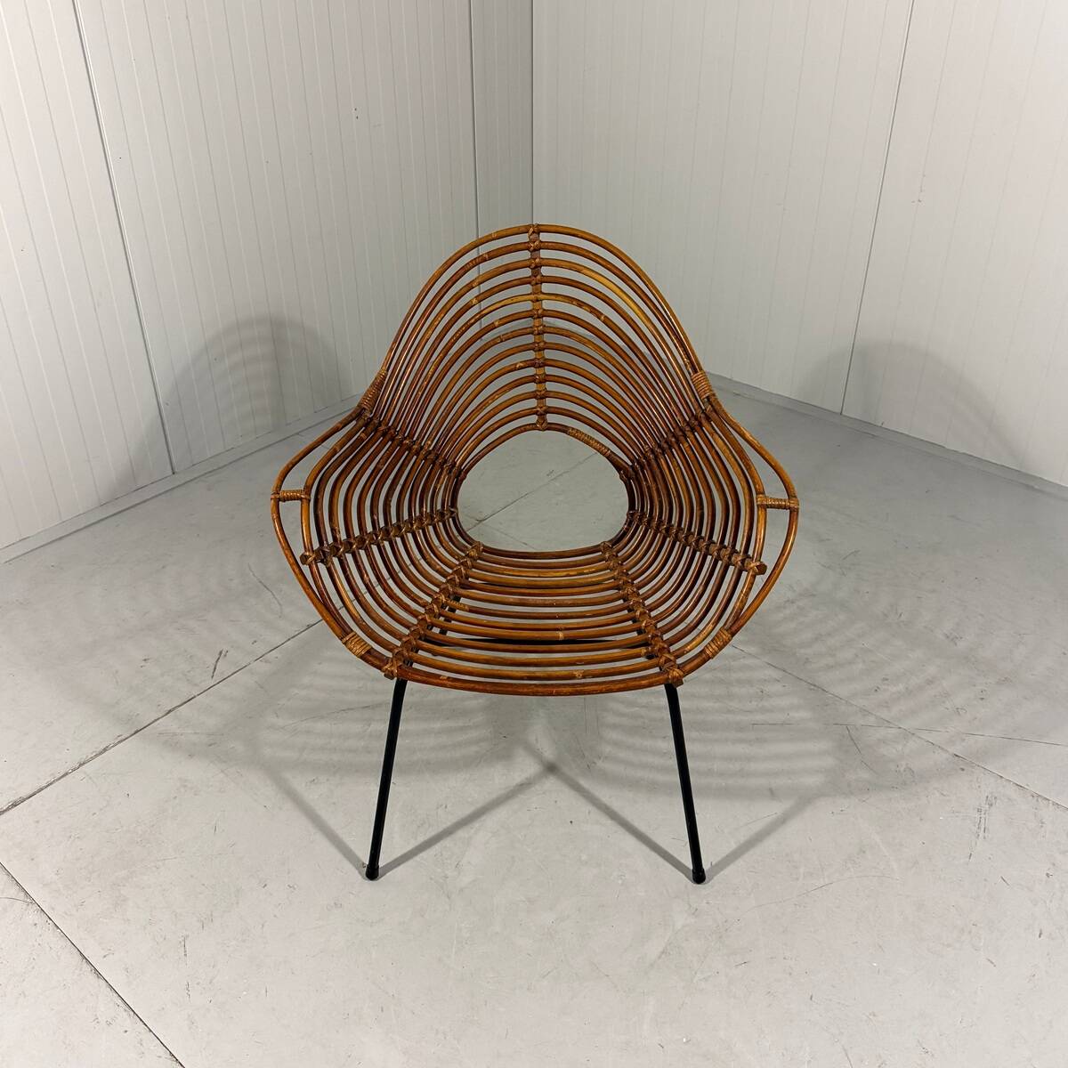Rattan easy chairs by Rohé Noordwolde, Netherlands 1950-60’s
