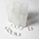 Set of 5 Vintage Bark Patterned Tumblers / Mid-Century Pressed Glass /Italy