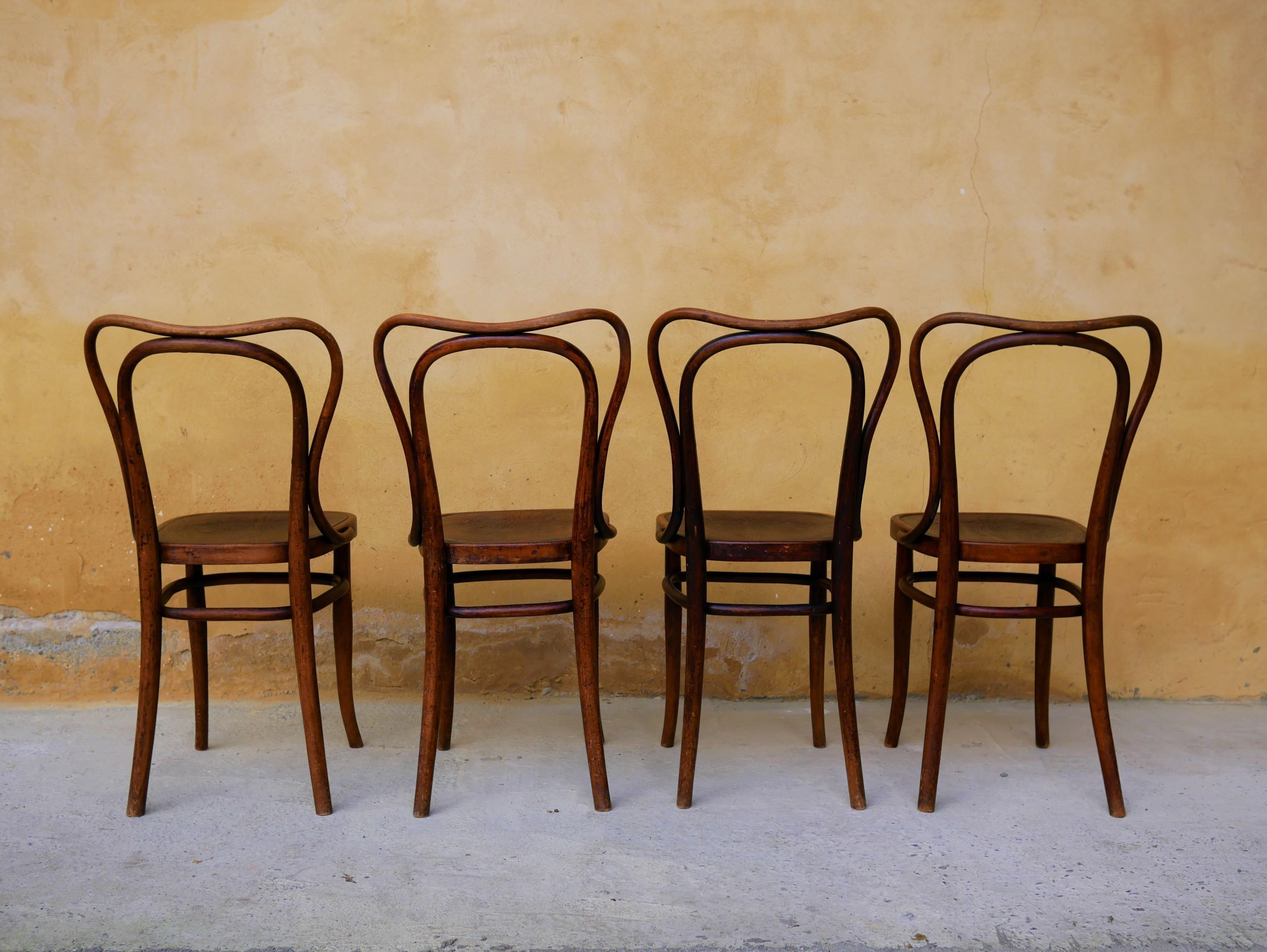 Set of 4 chairs Bistro, model n ° 55, by Jacob and Josef kohn