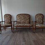 Voltaire style sofa armchair set