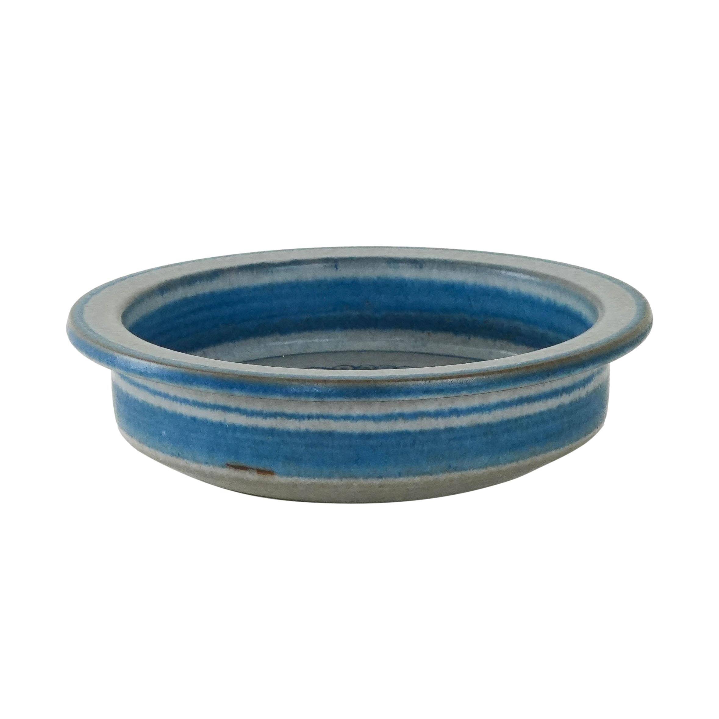 Blue ceramic bowl, Danish design, 1960s, manufacturer: MA&S, designer: Mari