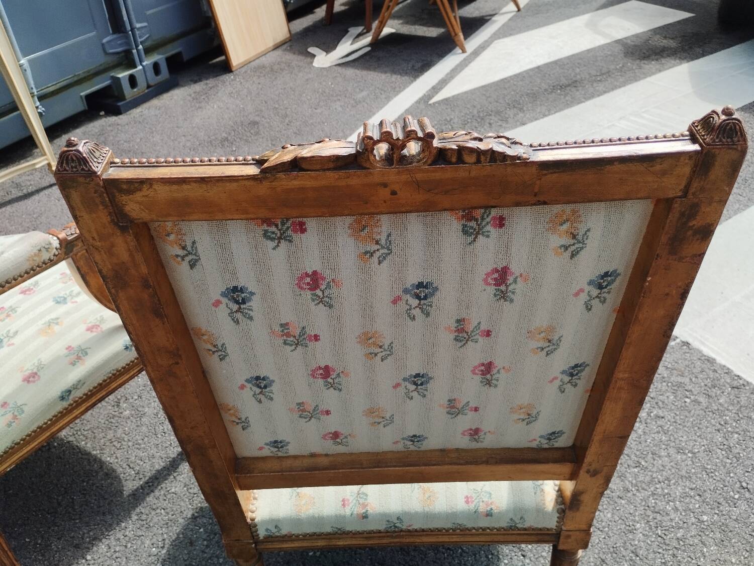 Pair of old Louis XVI style armchairs