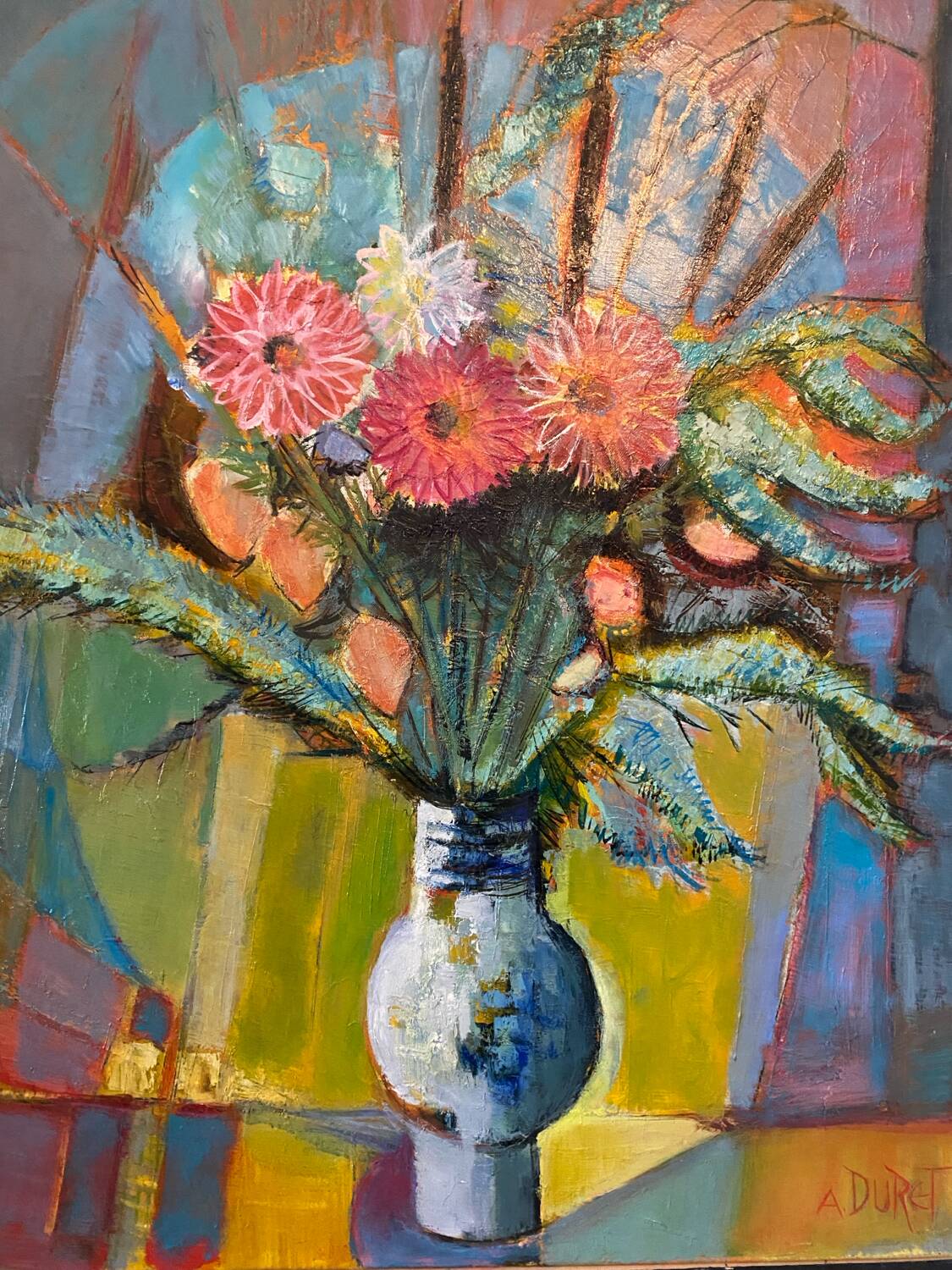 Flowers signed Duret