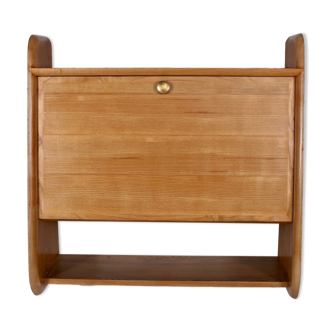 Secretary and shelf hanging in elm.