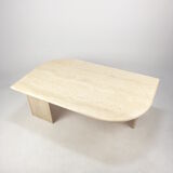 Mid-Century Italian Travertine Coffee Table, 1980s