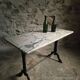 French bistro table made of marble with a cast iron base, 1920s–1930s.