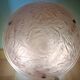 Art Deco suspension from the 1930s in moulded pink glass.