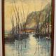 Old painting, marine, signed xx century
