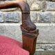 Pair of Empire armchairs, Consulate, walnut and velvet, 19th century.