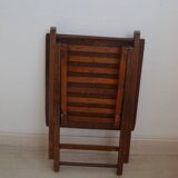 Folding wooden stool