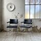 Pair of chrome office chairs