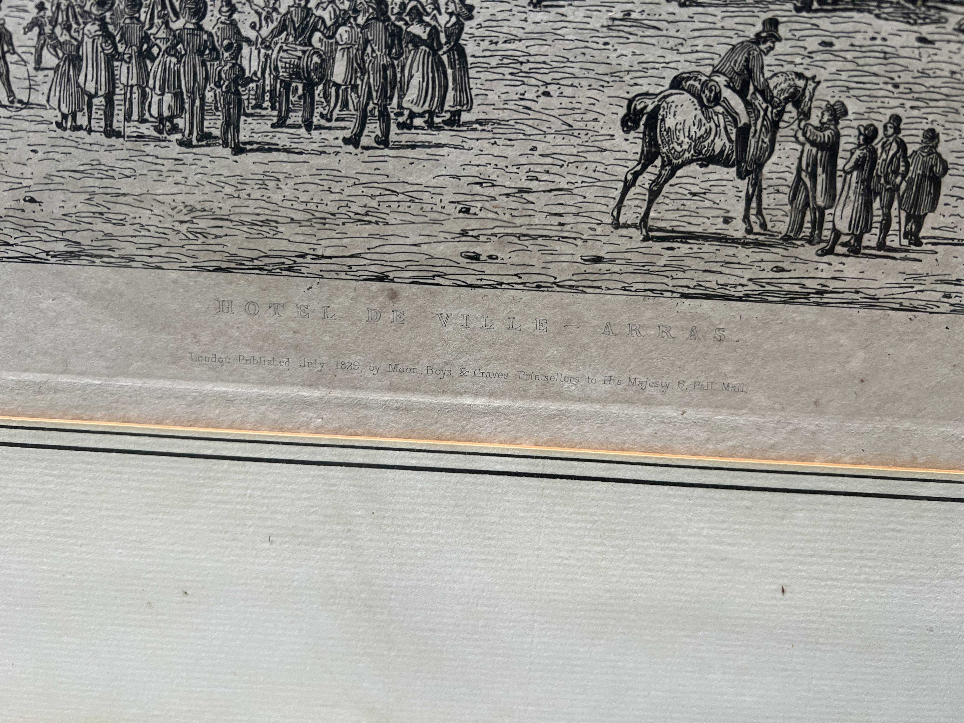 Engraving of the Arras town hall