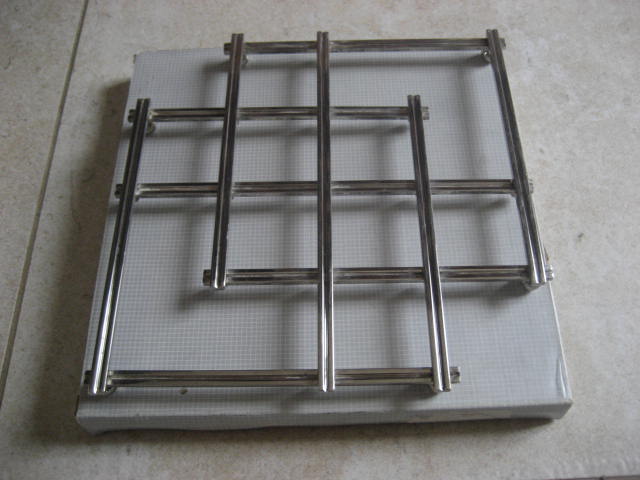 Silver metal underside