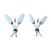 Paire d’appliques tulipe forme épi années 50