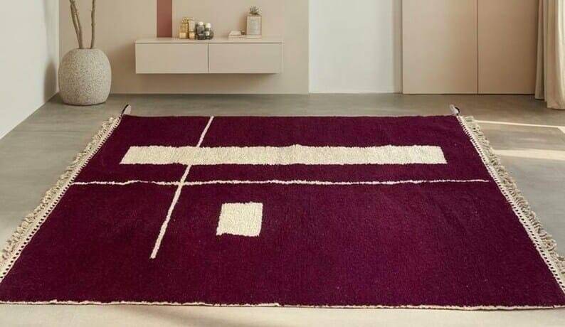 Traditional handmade pure wool rug, size 150 x 250 cm