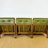 Vintage Scandinavian leather sofa from the 1960s.