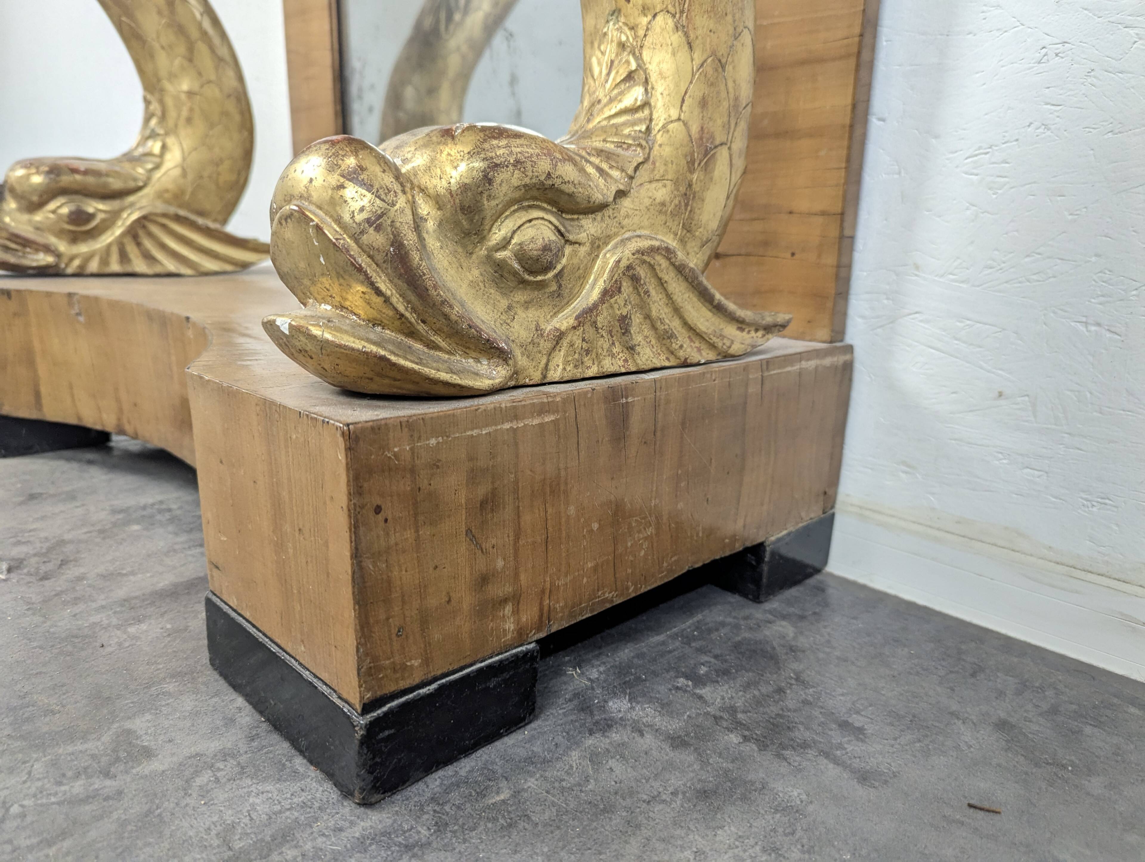 Empire console with dolphins Northern Europe