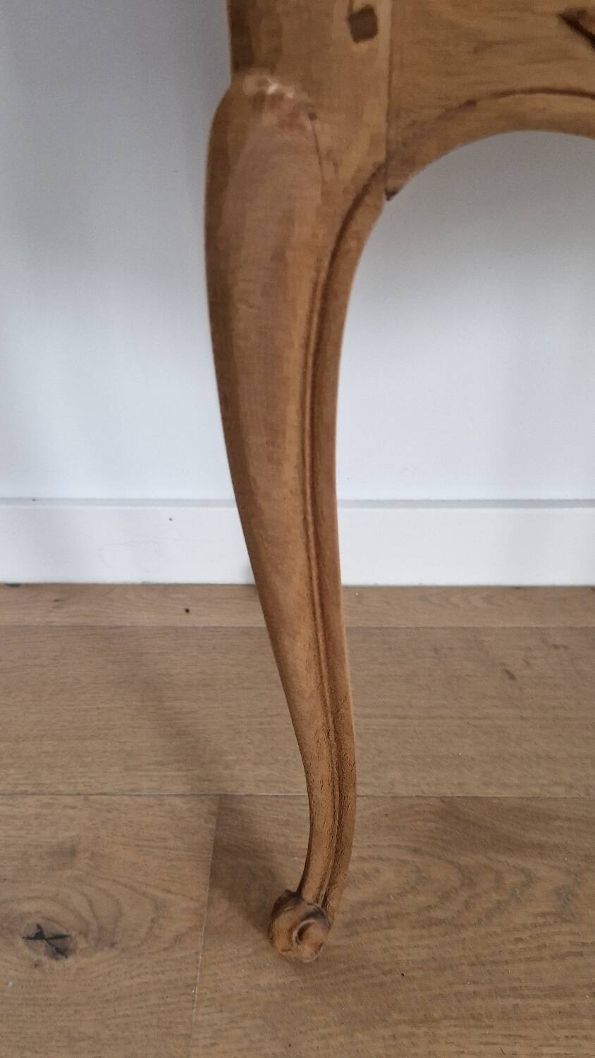 Louis XV style wooden bedside chest of drawers