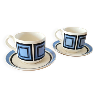 2 vintage cups and saucers