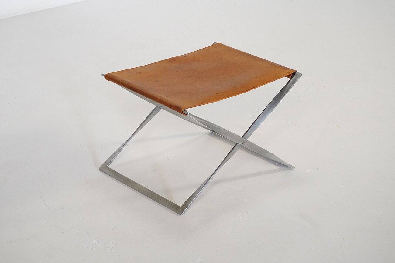 Pk91 Folding Stool by Poul Kjaerholm for E. Kold Christensen, Denmark, 1960s