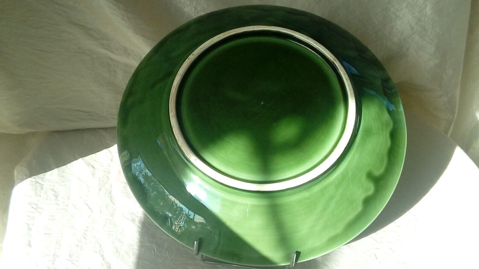 Slurry dish sarreguemines floral decor