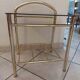 Brass and smoked glass table